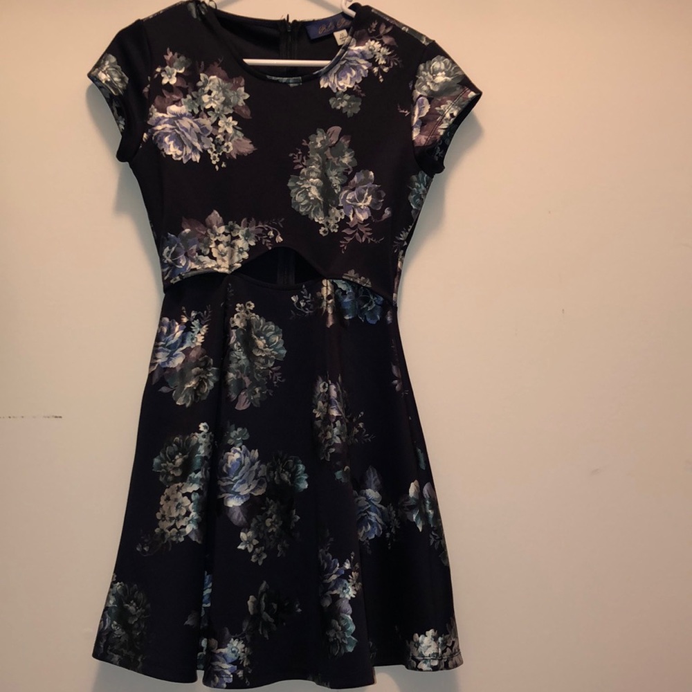 Navy, Floral dress